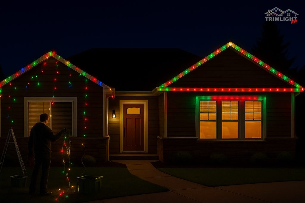 temporary holiday lights