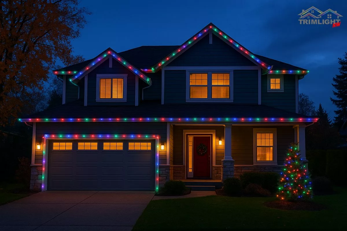 Bellevue Holiday Lights at Twilight
