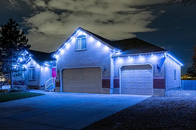 Permanent holiday and accent lighting installation in Fircrest, WA