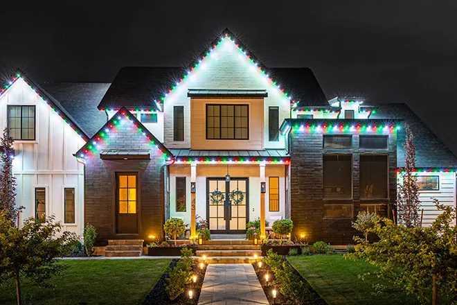 Permanent holiday and accent lighting installation in Gig Harbor, WA