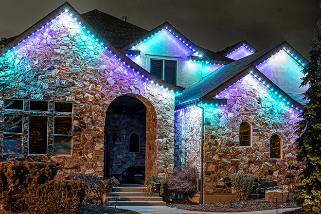 Permanent holiday and accent lighting installation in Federal Way, WA
