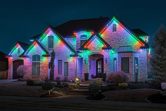 Permanent holiday and accent lighting installation in Port Orchard, WA
