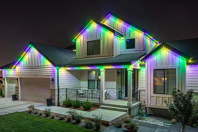Permanent holiday and accent lighting installation in Lake Tapps, WA