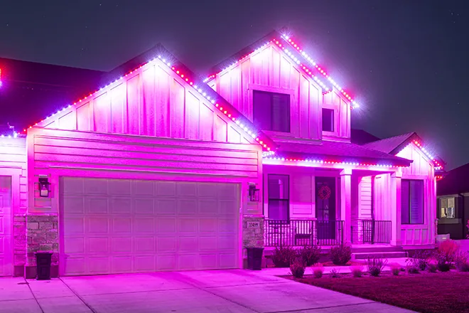 Permanent holiday and accent lighting installation in Artondale, WA