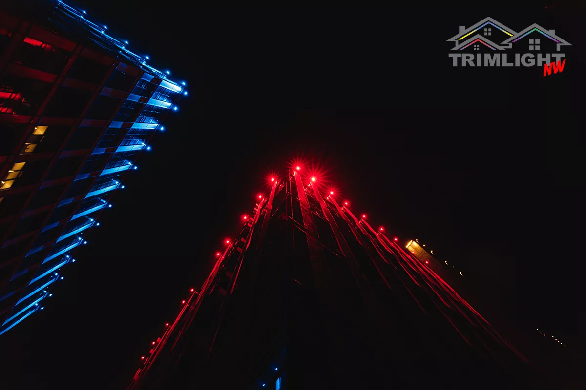 Low angle view of silhouettes skyscrapers at night 2024 10 17 20 35 04 utc